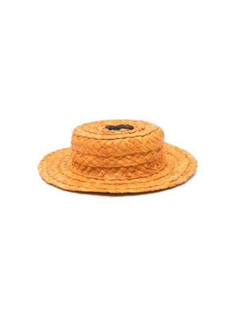 PATOU small woven-raffia boat hat