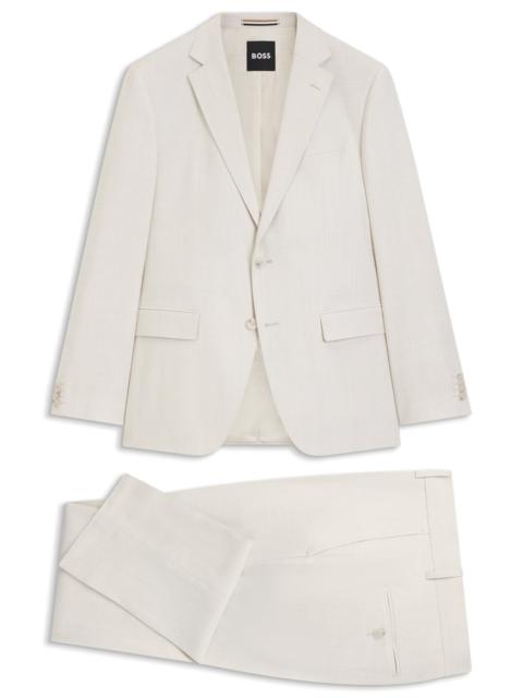 BOSS TWO-PIECE SLIM-FIT SUIT IN STRETCH FABRIC