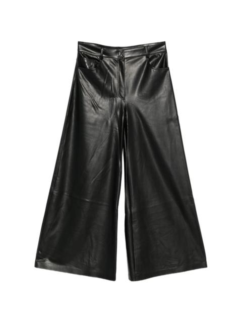 NORMA KAMALI oversized faux-leather jeans