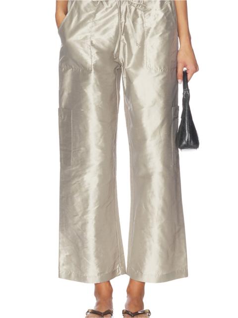 DONNI. The Taffeta Drawstring Cargo Pant