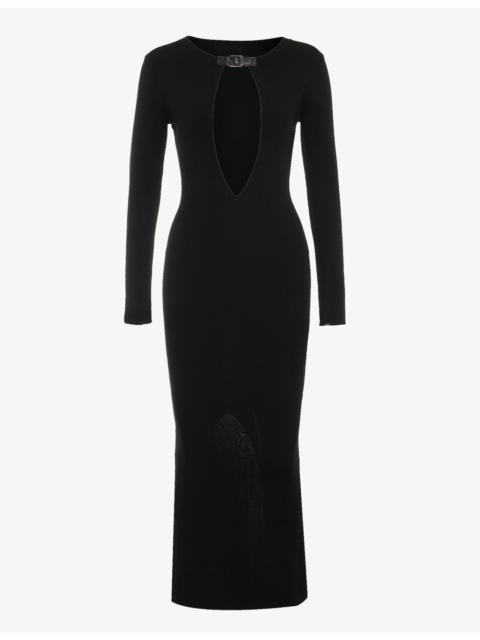 House of CB Keeya cut-out knitted maxi skirt