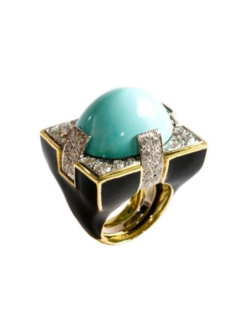 DAVID WEBB Turquoise Grand Central Ring