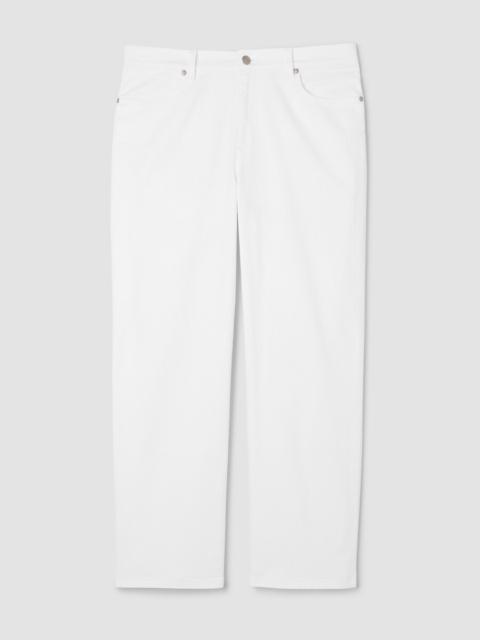 EILEEN FISHER Garment-Dyed Organic Cotton Denim Straight Jean