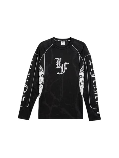 PUMA Puma Lamelo Ball LaFrance Written in Chrome Jersey Black/Flat Medium Gray AOP