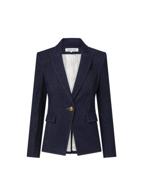 VERONICA BEARD MILLER DENIM SINGLE-BREASTED DICKEY JACKET