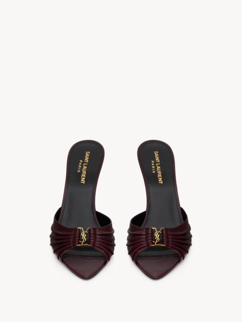 SAINT LAURENT BABYLONE MULES IN SMOOTH LEATHER