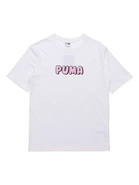 PUMA Downtown Graphic T-Shirt 'White Pink' 531335-02