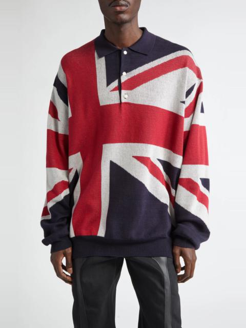 Union Jack Cotton Polo Sweater