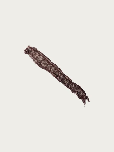 Kapital WASHER Silk MOGA Scarf (ESCARGOT FLOWER) - Brown