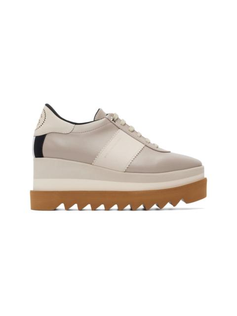 Stella McCartney Beige Sneakelyse Grainy Eco Alter Mat Sneakers