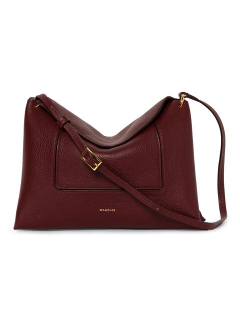 WANDLER Women's Penelope Slouch Leather Shoulder Bag - Acai Crust
