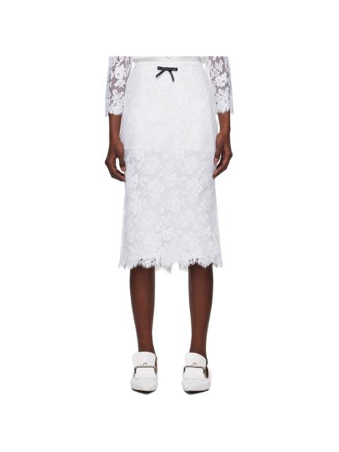 SHUSHU/TONG White Bow Midi Skirt