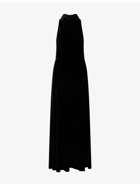 ME+EM Draped Sleeveless Woven Maxi Dress