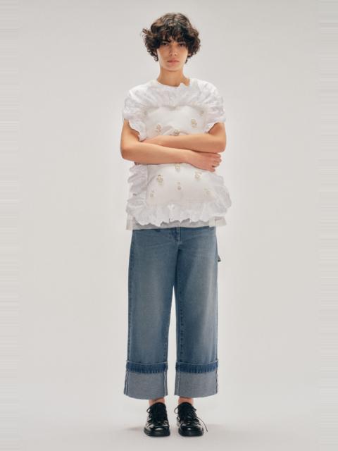 Simone Rocha Embellished Straight Leg Jeans