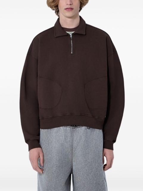 BRAIN DEAD half-zip collared sweater