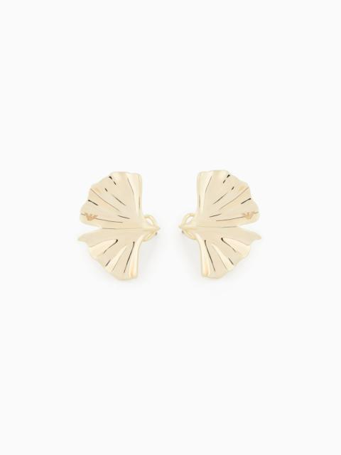 EMPORIO ARMANI GOLD-TONE BRASS STUD EARRINGS