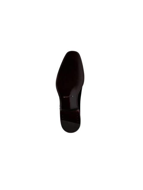 TOM FORD BURNISHED LEATHER CLAYDON LACE UP