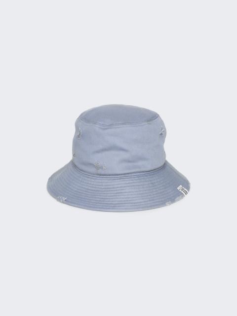 Distressed Oversized Bucket Hat Blue