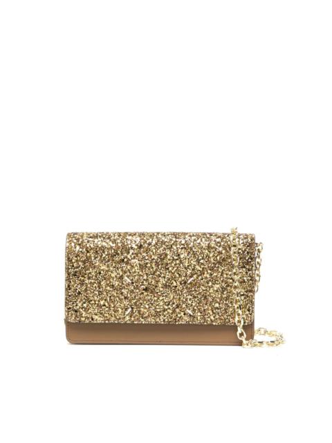 glitter leather wallet-on-chain