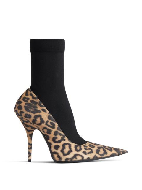 BALENCIAGA Women's Avenue Sock 110mm Pump  in Leopard/black