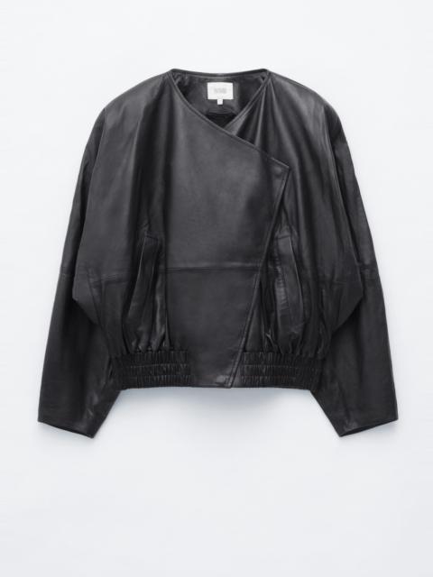 & Other Stories Batwing Leather Bomber Jacket