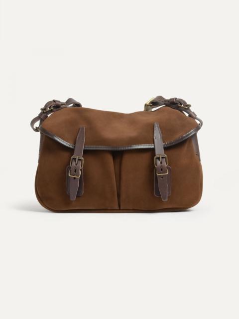 Bleu de Chauffe MUSETTE S FISHERMAN'S BAG / SUEDE - CHOCOLATE