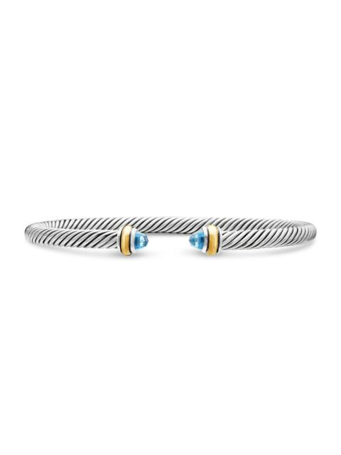 DAVID YURMAN Women's Cable Classics Color Bracelet with 18K Yellow Gold - Blue Topaz
