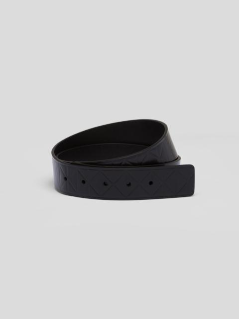 Brushed leather belt strap