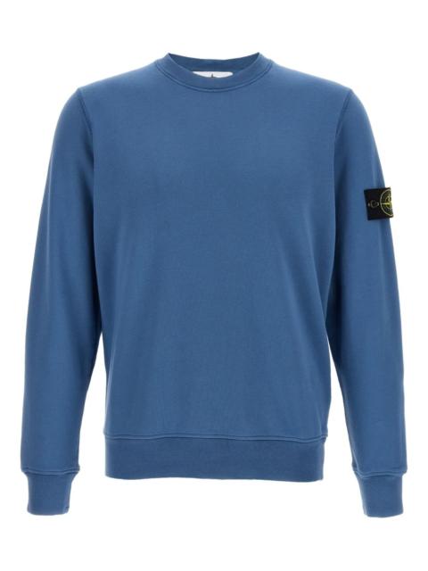 Stone Island brushed cotton logo-badge sweatshirt