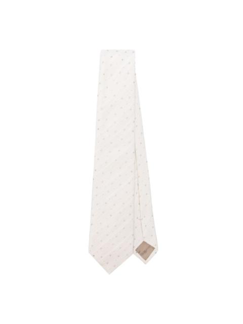 EMPORIO ARMANI polka dot textured tie