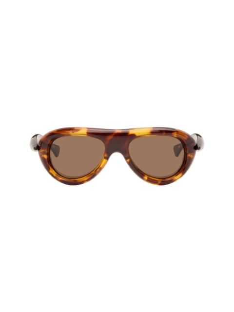 Bottega Veneta Brown Sardine Aviator Sunglasses