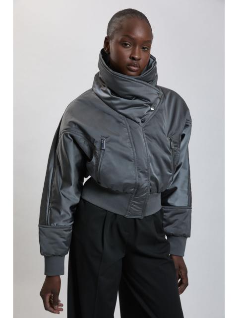 KAREN MILLEN Padded Short Wrap Collar Coat