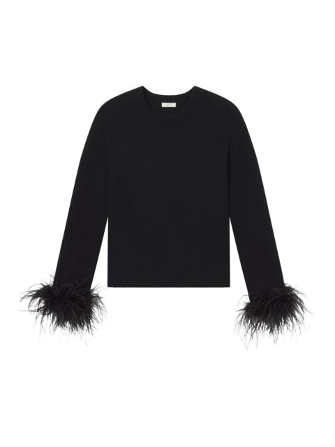 A.L.C. Wilda Feather Trimmed Sweater
