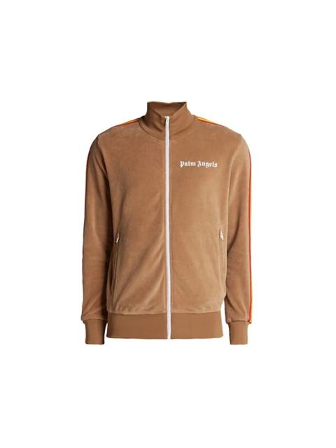 Palm Angels 옆 줄무늬 embroidered 로고 궤도 재킷