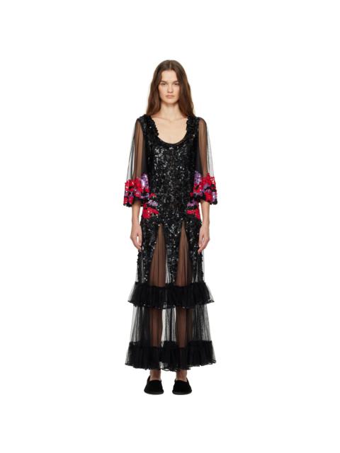 BODE Black Gazebo Maxi Dress