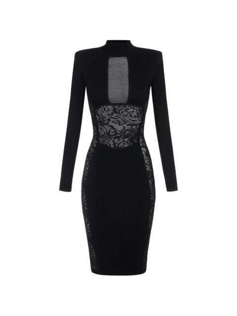 ELISABETTA FRANCHI Elisabetta Franchi Lace-panelled Mesh-insert Dress