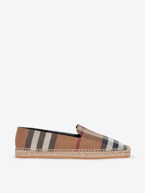 Burberry Check Cotton Espadrilles