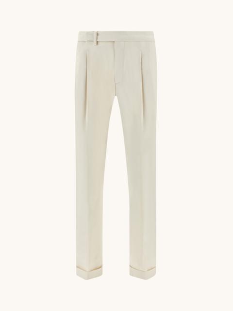 Paul & Shark CHINO TROUSERS IN STRETCH COTTON WITH DOUBLE PLEATS