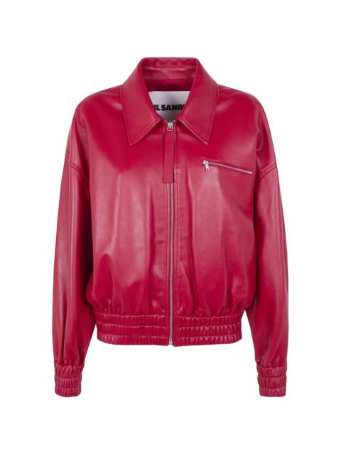 Jil Sander zipped leather jacket