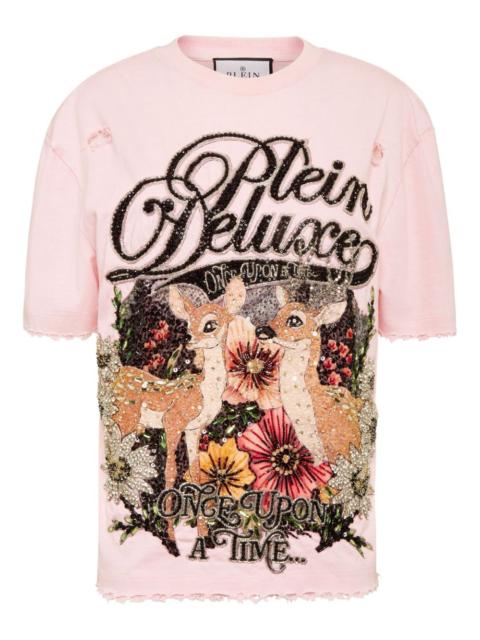 PHILIPP PLEIN deer sequin-embellished T-shirt