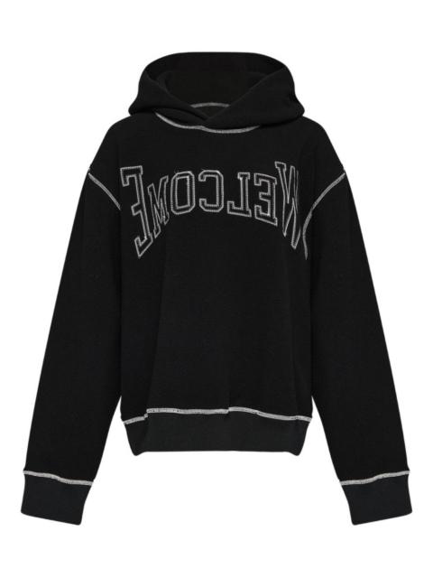 MM6 Maison Margiela logo-embroidered hoodie