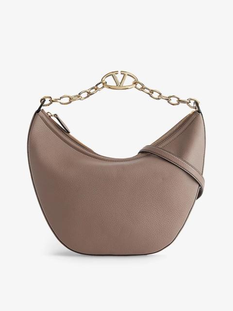 Moon small leather shoulder bag