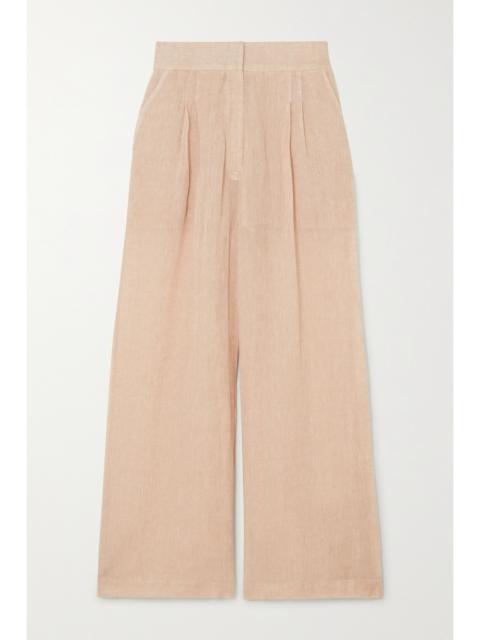 LE KASHA Sohag Linen Wide-leg Pants