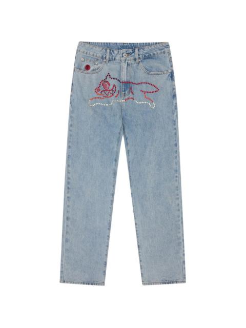 ICECREAM light wash beaded jeans