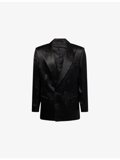 TOM FORD Jacquard Double-Breasted Silk-Blend Jacket