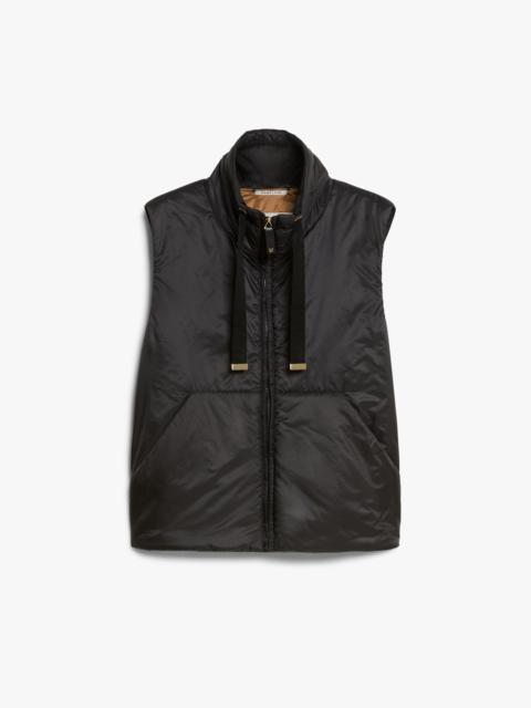 Max Mara GREENVEST Water-repellent canvas gilet with a stand-up collar