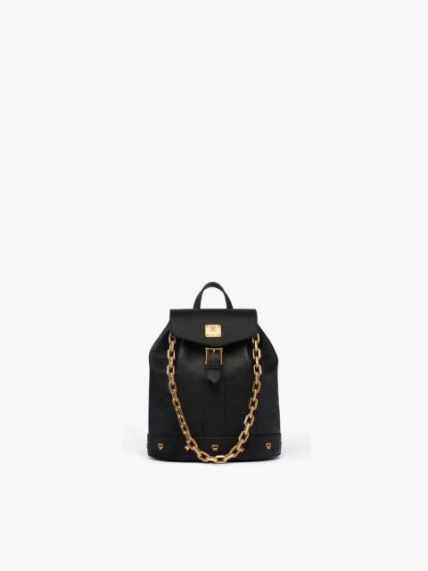 MCM Pina Drawstring Backpack in Studded Calfskin