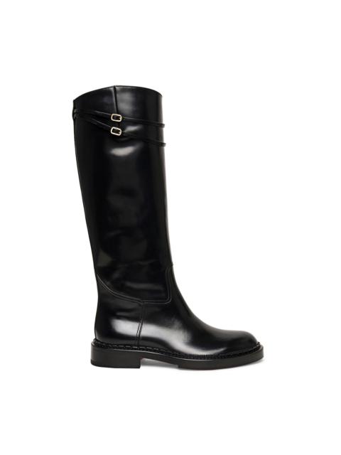Women’s black leather boot