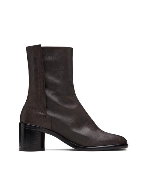 Maison Margiela Brown Tabi Ankle Boots