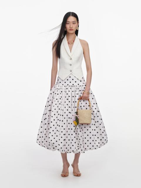 self-portrait Cream Linen Blend Waistcoat